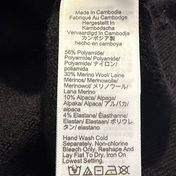 J. Crew Re-Imagined Rollneck Supersoft Merino Wool Alpaca Black Pullover Sweater - Picture 13 of 13